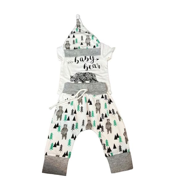 No Brand Bottoms Baby Boy 3 Month Baby Bear Outfit With Matching